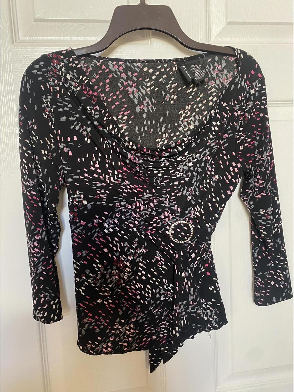 Mixit Women's Long Sleeve with Rhinestone Buckle Size Small